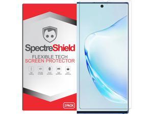 (2-Pack) Spectre Shield Screen Protector for Samsung Galaxy Note 10 Plus Screen Protector (Works w/Fingerprint ID) Case Friendly Accessories Flexible Full Coverage Clear TPU Film