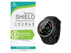 (6-Pack) RinoGear Screen Protector for Motorola Moto 360 Sport Screen Protector Case Friendly Accessories Flexible Full Coverage Clear TPU Film