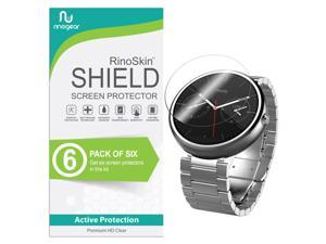 (6-Pack) RinoGear Screen Protector for Motorola Moto 360 Screen Protector (1st Gen) Case Friendly Accessories Flexible Full Coverage Clear TPU Film