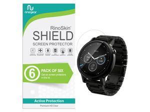 (6-Pack) RinoGear Screen Protector for Motorola Moto 360 Screen Protector (46mm) Case Friendly Accessories Flexible Full Coverage Clear TPU Film