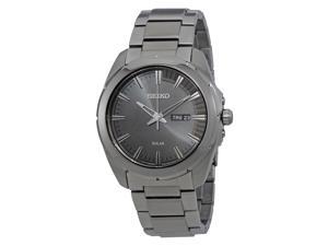 Seiko SNE419 Recraft Series Grey Ion-Plated Stainless Steel Black Dial Men's Solar Powered Watch Seiko SNE419 Recraft Series Grey Ion-Plated Stainless Steel Black Dial Men's Solar Powered Watch