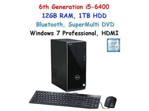 Newest Flagship Model Dell Inspiron i3650 Premium Performance Desktop, Intel Core i5-6400, 12GB RAM, 1TB HDD, Bluetooth, HDMI, Windows 7 Pro Newest Flagship Model Dell Inspiron i3650 Premium Performance Desktop, Intel Core i5-6400, 12GB RAM, 1TB HDD, Bluetooth, HDMI, Windows 7 Pro