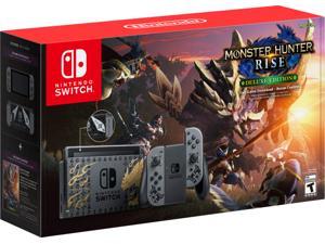Nintendo Switch -Monster Hunter Rise Deluxe Edition | Switch console| Switch dock| Joy-Con (L) and Joy-Con (R)| Joy-Con wrist straps | Special Edition