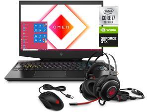 New HP OMEN 15.6" FHD IPS Premium Gaming Laptop | Intel Core i7-10750H | 32GB RAM | 1TB SSD +1TB HDD | NVIDIA GeForce GTX 1660 Ti | Backlit Keyboard | Windows 10 | with HP Mouse and Headset Bundle