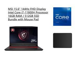 New MSI 156 144Hz FHD 1080p Display Laptop  Intel Core i711800H Processor  NVIDIA GeForce RTX 3070  16GB RAM  512GB SSD  Backlit Keyboard  Win10  Black  Bundle with Mouse Pad