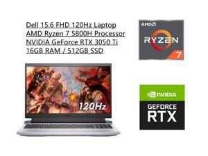 New Dell 156 Inch FHD 120Hz LED Laptop  AMD Ryzen 7 5800H Processor  16GB RAM  512GB SSD  NVIDIA GeForce RTX 3050 Ti  Backlit Keyboard  WiFi 6  Windows 10 Home  Gray