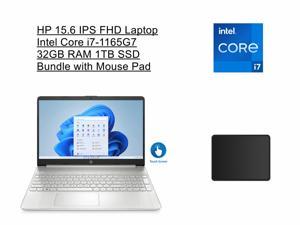 New  HP 15.6  IPS FHD Laptop | Intel Core i7-1165G7 Processor | Intel Iris Xe graphics | 32GB RAM | 1TB SSD | Touchscreen | Windows 11 Home in S mode | Silver | Bundle with Mouse Pad