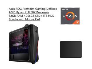 New Asus ROG Premium Gaming Desktop | AMD Ryzen 7 3700X Octa-core Processor | 32GB RAM | 256GB SSD+1TB HDD | NVIDIA GeForce RTX 3060 | Black | Windows 10 Home | Bundle with Mouse Pad