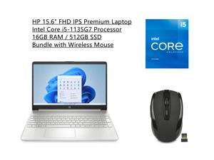 New HP 15.6" Full HD IPS Premium Laptop | Intel Core i5-1135G7 Processor | Intel Iris Xe Graphics | 16GB RAM | 512GB SSD | Windows 11 Home | Silver | Bundle with Wireless Mouse