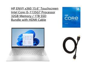 New HP ENVY x360 2-in-1 15.6" FHD Touchscreen Laptop | Intel Core i5-1135G7 Processor | 32GB Memory | 1TB SSD |Intel Iris Xe Graphics| Windows 11 Home | Bundle with HDMI Cable