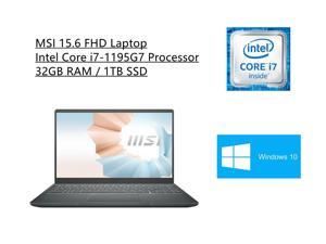 MSI Modern 15.6" FHD Ultrabook Laptop | Intel Core i7-1195G7 Processor | 32GB Memory | 1TB SSD | Intel Iris Xe Graphics | Backlit Keyboard | Windows 10 Home