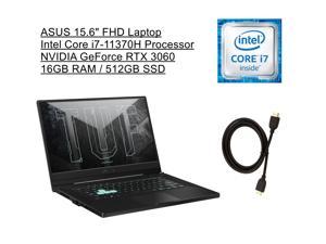 New ASUS TUF DASH 156 Laptop  Intel Core i711370H Processor  NVIDIA GeForce RTX 3060  16GB RAM  512GB SSD  Windows 11 Home  Backlit Keyboard  Bundle with HDMI Cable