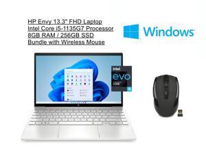 New HP Envy 13.3" FHD Laptop | Intel Core i5-1135G7 Processor | 8GB RAM | 256GB SSD | Windows 10 Home | Backlit Keyboard | Bundle with Wireless Mouse