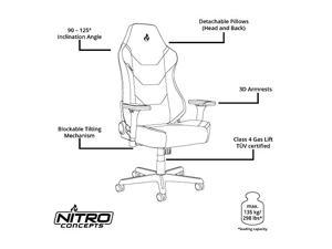 Nitro Concepts C100 Gaming Chair Black Newegg Com