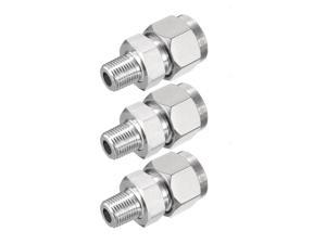 Compression Tube Fitting NPT1/8 Male x Ф10 Tube OD with Double Ferrules 3pcs 