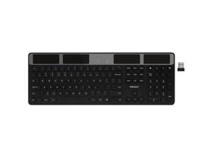 Macally Solar Powered Rechargeable Slim Wireless RF Keyboard For PC Macally Solar Powered Rechargeable Slim Wireless RF Keyboard For PC