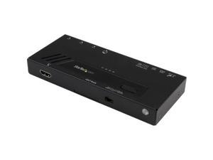 StarTech.com 4-Port HDMI Automatic Video Switch - 4K 2x1 HDMI Switch with Fast Switching, Auto-sensing and Serial Control