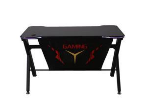 JR100-R ViscoLogic Gaming Desk Computer Table R - Shape Sports Racing Table with LED Lights JR100-R ViscoLogic Gaming Desk Computer Table R - Shape Sports Racing Table with LED Lights