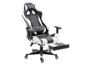 ViscoLogic SpeedX Ergonomic Gaming Chair for PC Video Game Computer Chair Racing Chairs with Footrest (White n Black) ViscoLogic SpeedX Ergonomic Gaming Chair for PC Video Game Computer Chair Racing Chairs with Footrest (White n Black)