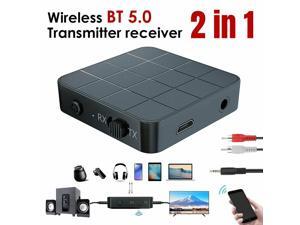 Bluetooth 5.0 Transmitter and Receiver 2-in-1 Wireless Audio Aux 3.5mm Adapter Bluetooth 5.0 Transmitter and Receiver 2-in-1 Wireless Audio Aux 3.5mm Adapter