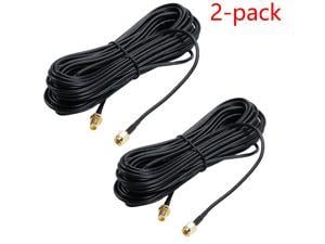 2 Pack WiFi Antenna SMA Extension Coaxial Cable Cord for Wireless Router Antenna