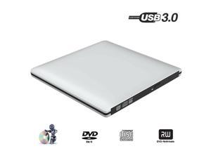 Portable Slim External USB 3.0 DVD CD Drive Burner Reader Player For Laptop PC