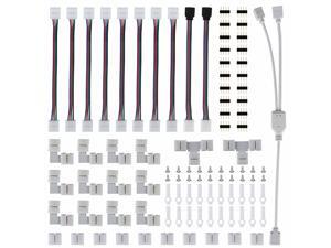 75Pcs/set 4Pin RGB 5050 LED Connector LED Strip Light Connectors Accessories Kit 75Pcs/set 4Pin RGB 5050 LED Connector LED Strip Light Connectors Accessories Kit