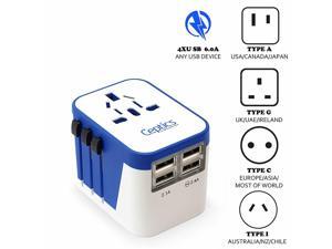 Ceptics All-In-One International Travel Adapter Plug - 4 USB Ports (UP-9KU) Ceptics All-In-One International Travel Adapter Plug - 4 USB Ports (UP-9KU)