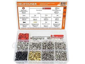 HELIFOUNER 810 Pieces Computer Standoffs Screws Assortment Kit with a HELIFOUNER 810 Pieces Computer Standoffs Screws Assortment Kit with a