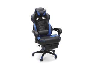 RESPAWN 110 Racing Style Gaming Chair, Reclining Ergonomic Leather Chair with Footrest, in Blue (RSP-110-BLU) RESPAWN 110 Racing Style Gaming Chair, Reclining Ergonomic Leather Chair with Footrest, in Blue (RSP-110-BLU)