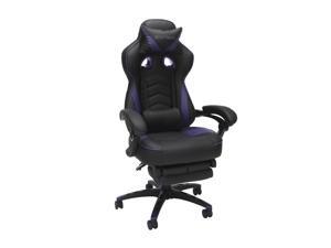 RESPAWN 110 Racing Style Gaming Chair, Reclining Ergonomic Leather Chair with Footrest, in Purple (RSP-110-PUR) RESPAWN 110 Racing Style Gaming Chair, Reclining Ergonomic Leather Chair with Footrest, in Purple (RSP-110-PUR)