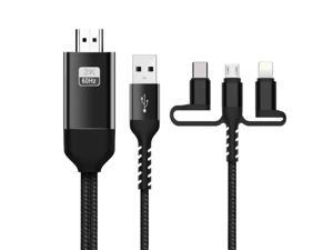 3 In 1 HDTV MHL HDMI video Cable Micro USB Type C To HDMI Adapter Cable HDTV Adapter Cable 4K 1080P for IPhone X 6 7 8 IPad Samsung S8 S9 IOS Android Phone To TV HDTV 3 In 1 HDTV MHL HDMI video Cable Micro USB Type C To HDMI Adapter Cable HDTV Adapter Cable 4K 1080P for IPhone X 6 7 8 IPad Samsung S8 S9 IOS Android Phone To TV HDTV