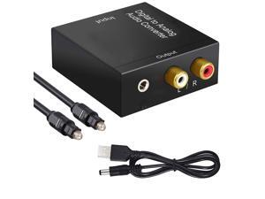 Digital to Analog Audio Converter 3.5MM Jack 2*RCA Amplifier Decoder Optical Fiber Coaxial Signal to Analog DAC Spdif Stereo Digital to Analog Audio Converter 3.5MM Jack 2*RCA Amplifier Decoder Optical Fiber Coaxial Signal to Analog DAC Spdif Stereo