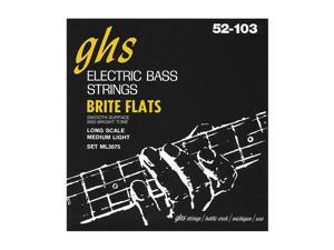 GHS ML3075 Brite Flats Flatwound Electric Bass Strings GHS ML3075 Brite Flats Flatwound Electric Bass Strings
