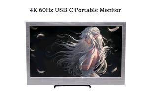 15.6" 4K USB C Portable Display 15.6 inch IPS HDR 3840×2160 60Hz UHD Portable Monitor with Mini HDMI / Headphone / Dual Type-C Ports, Two All-featured USB C ports, PD Power Supply, Premium LCD Screen.