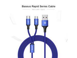 Baseus 3A Fast Charging USB Cable 3in1 Micro USB + Type-C + 8P Connector 3A Fast Charging Data Transfer Cable 1.2M Baseus 3A Fast Charging USB Cable 3in1 Micro USB + Type-C + 8P Connector 3A Fast Charging Data Transfer Cable 1.2M