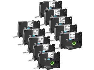 GREENCYCLE 10PK Black on White TZe-241 TZ-241 TZe241 TZ241 Laminated Label Tape for Brother P-touch Label Maker(18mm x 8m) GREENCYCLE 10PK Black on White TZe-241 TZ-241 TZe241 TZ241 Laminated Label Tape for Brother P-touch Label Maker(18mm x 8m)