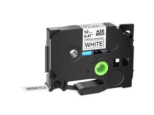 Brother 3/4 Black Print on White Extra Strength Adhesive P-Touch Tape for Brother PT-2710 18mm PT2710 Label Maker 