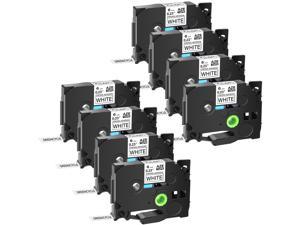 5PK Black On White Label Compatible with Brother TZ-211 P-Touch PT-1000 6mm 