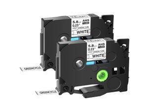 GREENCYCLE 2PK Black on White Heat-shrink Label Tape 0.23'' x 4.92ft HS HSe HSe-211 HA-211 HSe211 HS211 for Brother PT-E300 H300 E500 P750WVP Label Maker GREENCYCLE 2PK Black on White Heat-shrink Label Tape 0.23'' x 4.92ft HS HSe HSe-211 HA-211 HSe211 HS211 for Brother PT-E300 H300 E500 P750WVP Label Maker