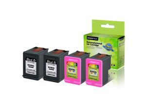 GREENCYCLE 4PK High Yield (2 Black,2 Color) 65XL N9K04AN N9K03AN Ink Cartridge Compatible HP Deskjet Printers - With Chip