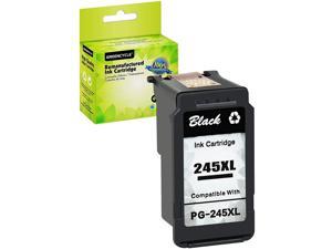 GREENCYCLE 1PK High Yield PG-245XL Black Ink Cartridge for Canon PIXMA MG MX Printer(With Chip, Show Ink Level)