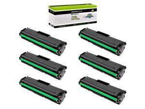 GREENCYCLE 6 Pack Compatible Black Toner Cartridge Replacement for Samsung 111S MLTD111S MLTD111S use in Xpress M2020W M2024W M2070FW M2070W Printer