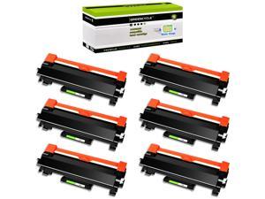 GREENCYCLE Compatible Toner Cartridge Replacement for Brother TN760 TN-760 TN730 TN-730 with Chip High Yield for MFC-L2730DW DCP-L2550DW MFC-L2750DW Laser Printers (6 Pack Black)