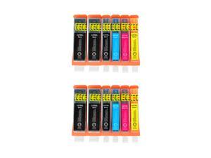 GREENCYCLE 12PK Compatible Ink Cartridge Replacement with PGI-270XL CLI-271XL (4 Large Black,2 Small Black,2 Cyan,2 Magenta,2 Yellow) for PIXMA MG5720 MG5721 MG5700 MG5722 All-in-One Printer,with Chip