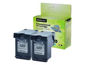 GREENCYCLE 2PK High Yield 61XL 61 XL CH563W Black Ink Cartridge Compatible for HP Deskjet Printer-with Chip,Show Ink Level