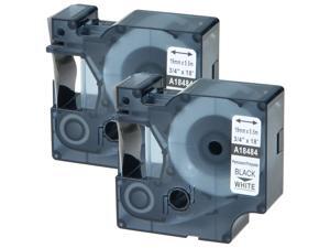 5PK 18484 Black on White Permanent Poly Industrial Labels for Dymo Rhino 4200