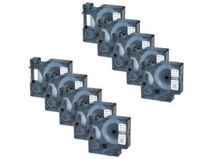 GREENCYCLE 10PK Industrial Flexible Nylon Label for Dymo 18488 Black on White 1/2"x11.5ft Rhino 4200 5000 5200 6000 Printer GREENCYCLE 10PK Industrial Flexible Nylon Label for Dymo 18488 Black on White 1/2"x11.5ft Rhino 4200 5000 5200 6000 Printer