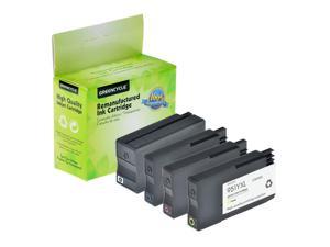 GREENCYCLE 4PK High Yield 950XL 951XL (1BK,1C,1Y,1M) Ink Cartridge Compatible for HP OfficeJet 8640 8610 8660 Printer-with Chip