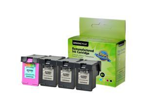 GREENCYCLE 4PK 62XL C2P05AN C2P07AN (3 Black,1 Color) Ink Cartridge High Yield Compatible HP OfficeJet 200 250 Mobile Printers